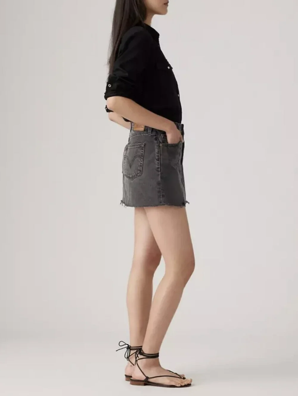 NWT Levi's Recrafted Icon Skirt-Fifth Dimension Black